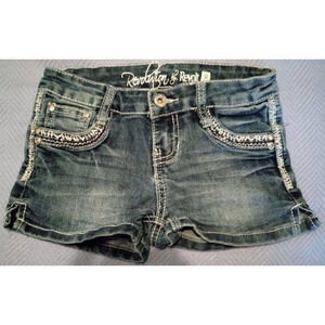 Revolution By Revolt Jean Shorts Girls Size 8 Denim Cotton Regular Fit (AD1)